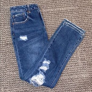 Forever 21 Ripped Mom Jean